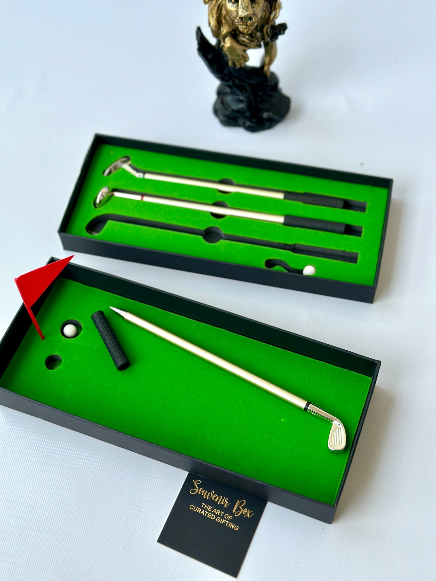 Silver Mini Golf Club Ballpoint Pen Gift Set