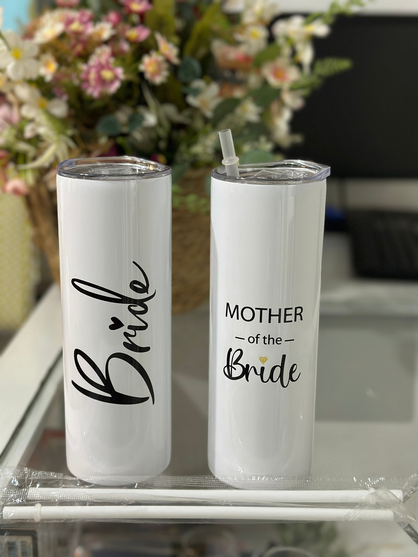Custom Design Tumbler - Personalisable Double-Walled with Straw