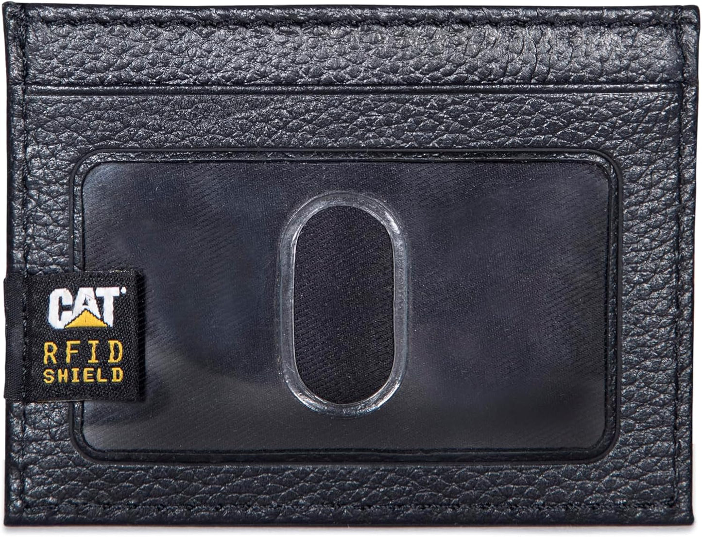 Caterpillar Men's Card Holder with Logo - Genuine Leather
