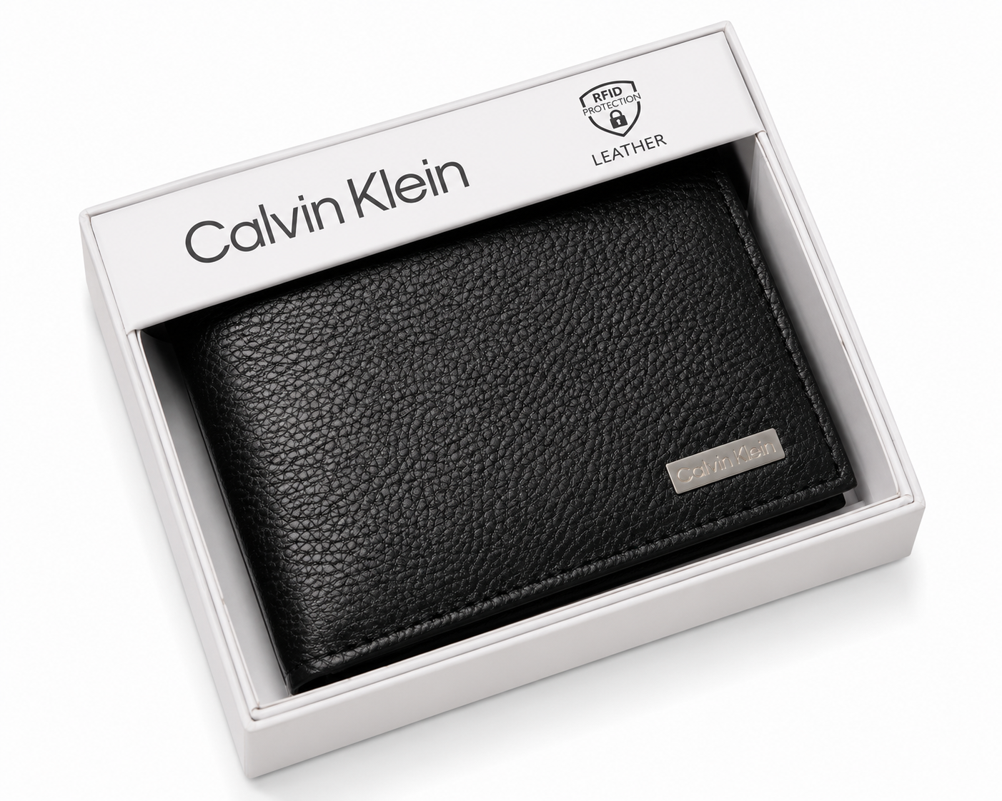 Calvin Klein RFID Genuine Leather Bifold Wallet – Black