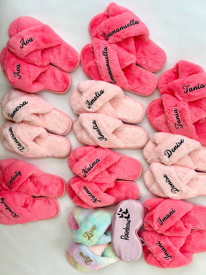 Soft Plush Furry Indoor Slippers - Customizable