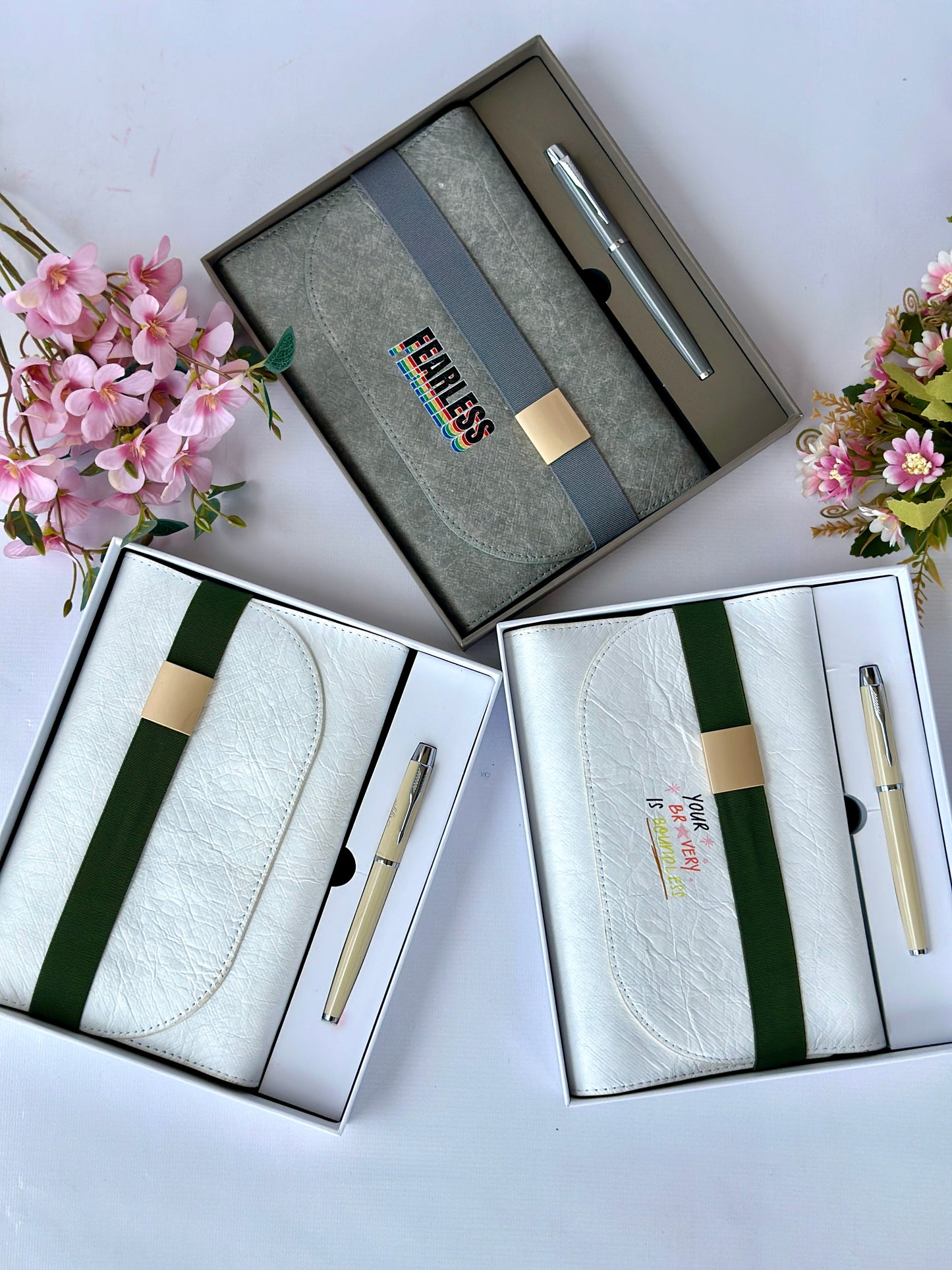 Soft leather Pouch with pen set