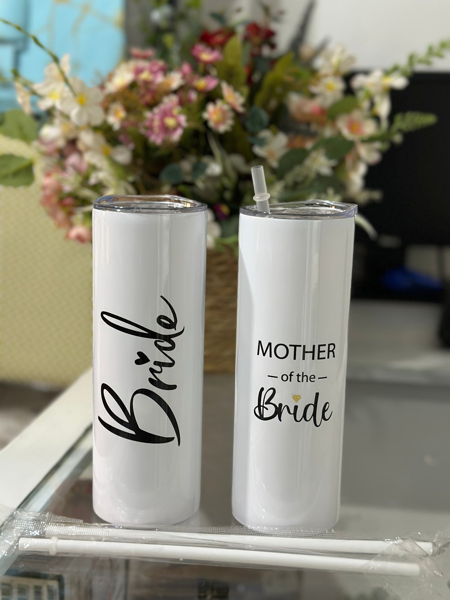 Custom Design Tumbler - Personalisable Double-Walled with Straw
