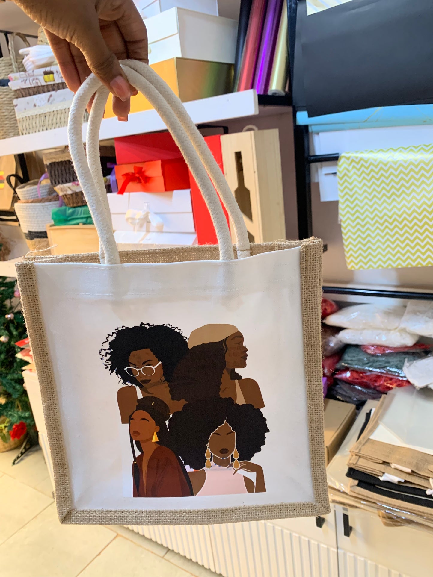 Empowered Beauty Tote Bag - Black Women Art