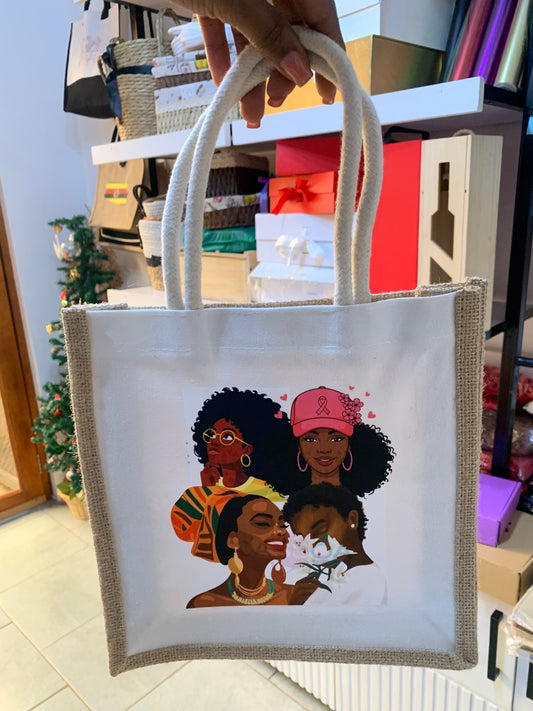 Empowered Beauty Tote Bag - Black Women Art