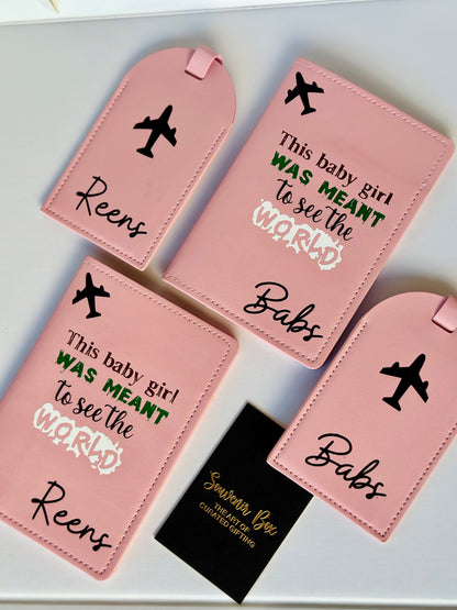 Personalized Passport cover and tag
