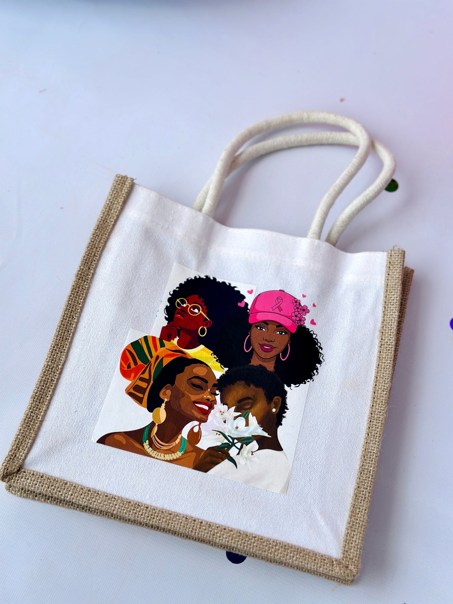 Empowered Beauty Tote Bag - Black Women Art