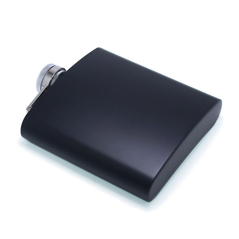 8oz Black Matte Hip Flask - Stainless Steel with Funnel