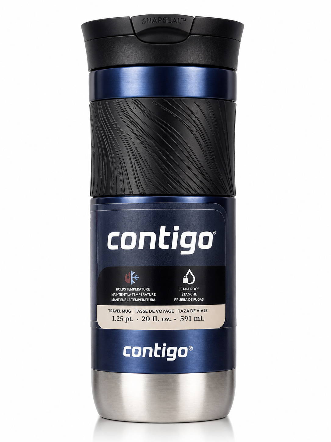 Contigo SnapSeal™ Travel Mug – Available in Midnight Navy & Steel Blue