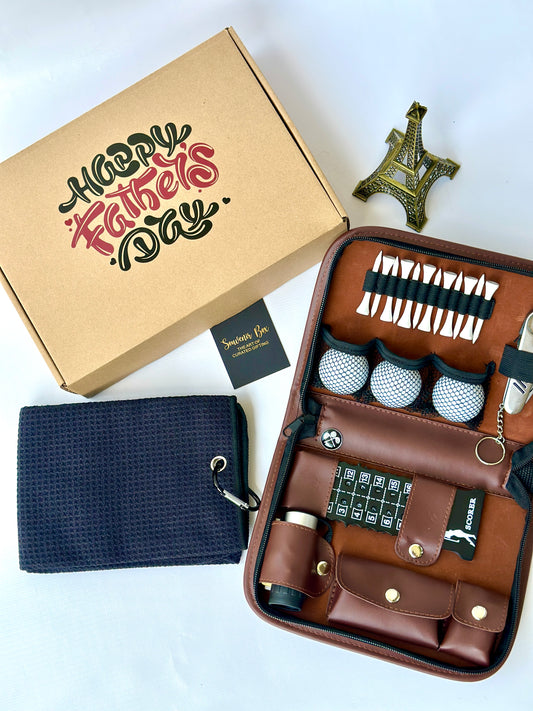 Harvey Makin Golfer's Accessories Gift Set – Tan