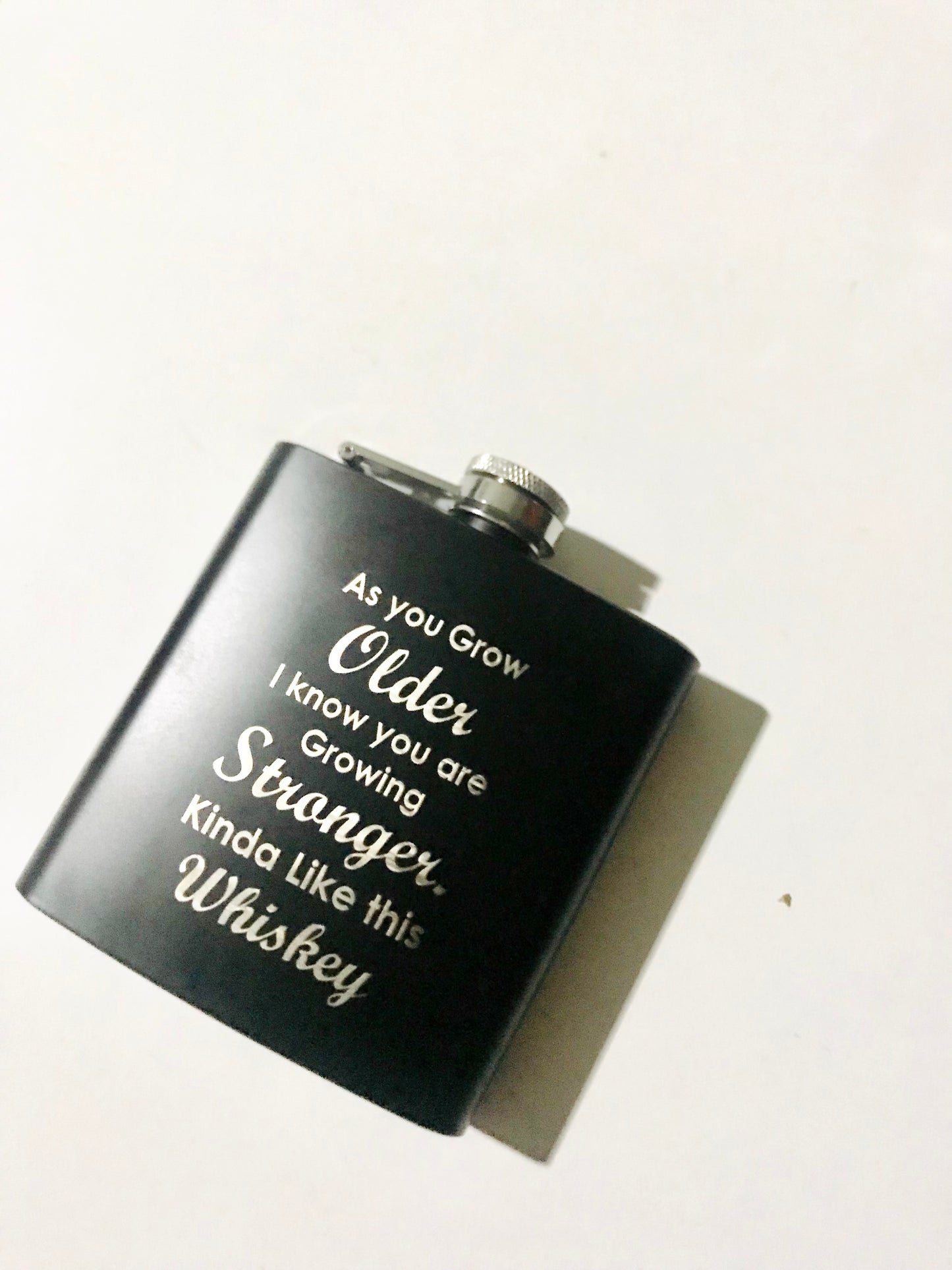 8oz Black Matte Hip Flask - Stainless Steel with Funnel