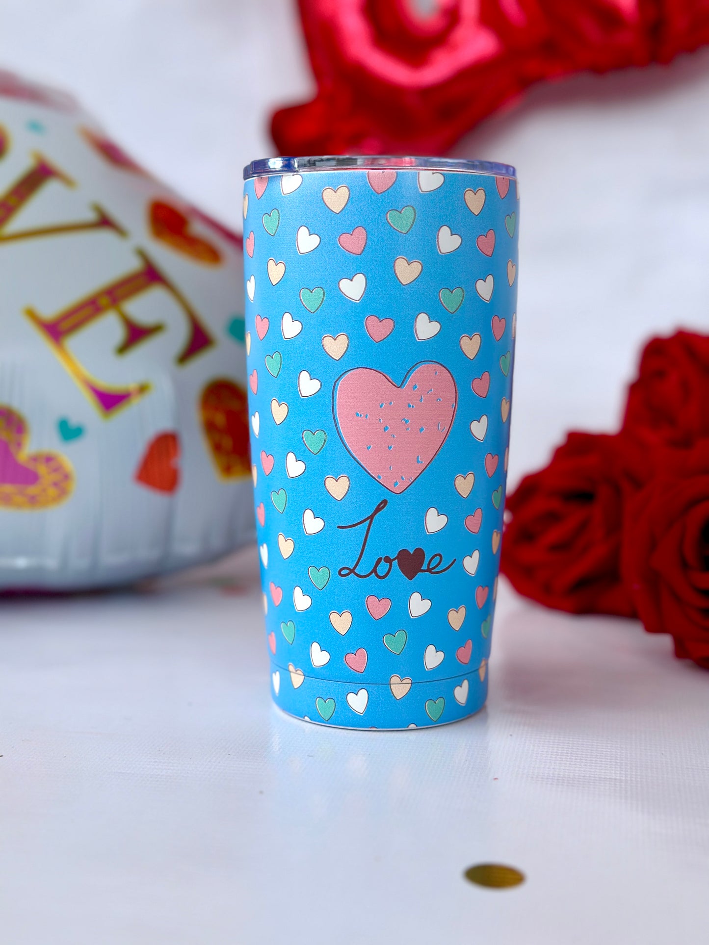 Custom Love vacuum tumbler