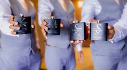 8oz Black Matte Hip Flask - Stainless Steel with Funnel