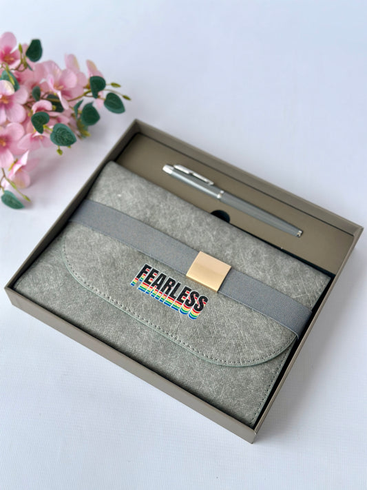 Soft leather Pouch with pen set