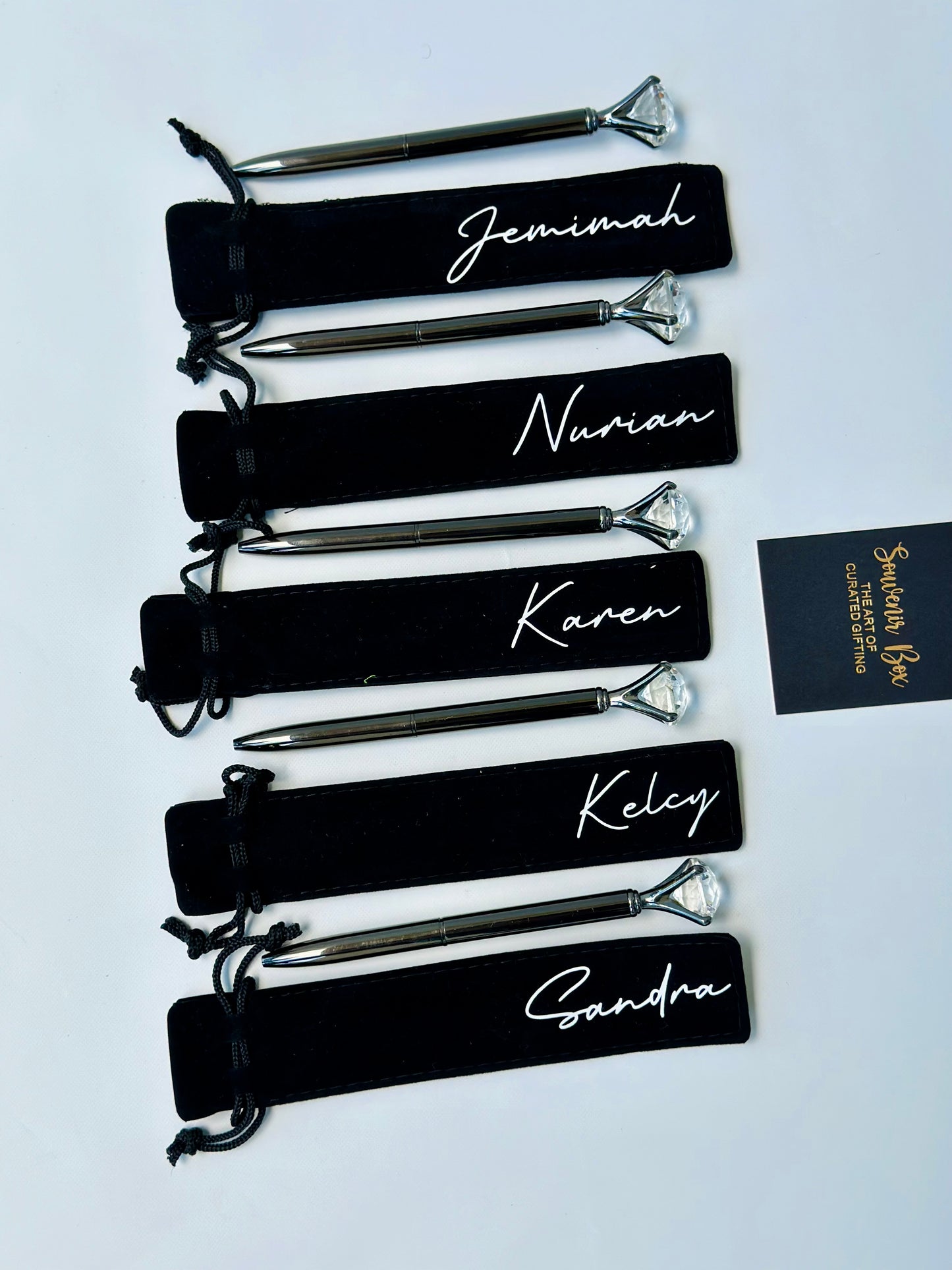 Diamond Metal Ball Pen with pouch