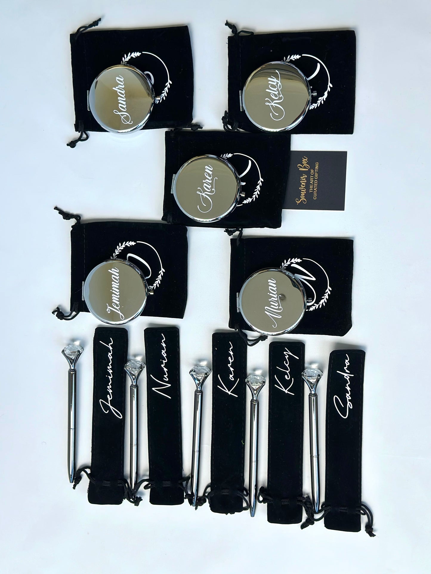 Diamond Metal Ball Pen with pouch