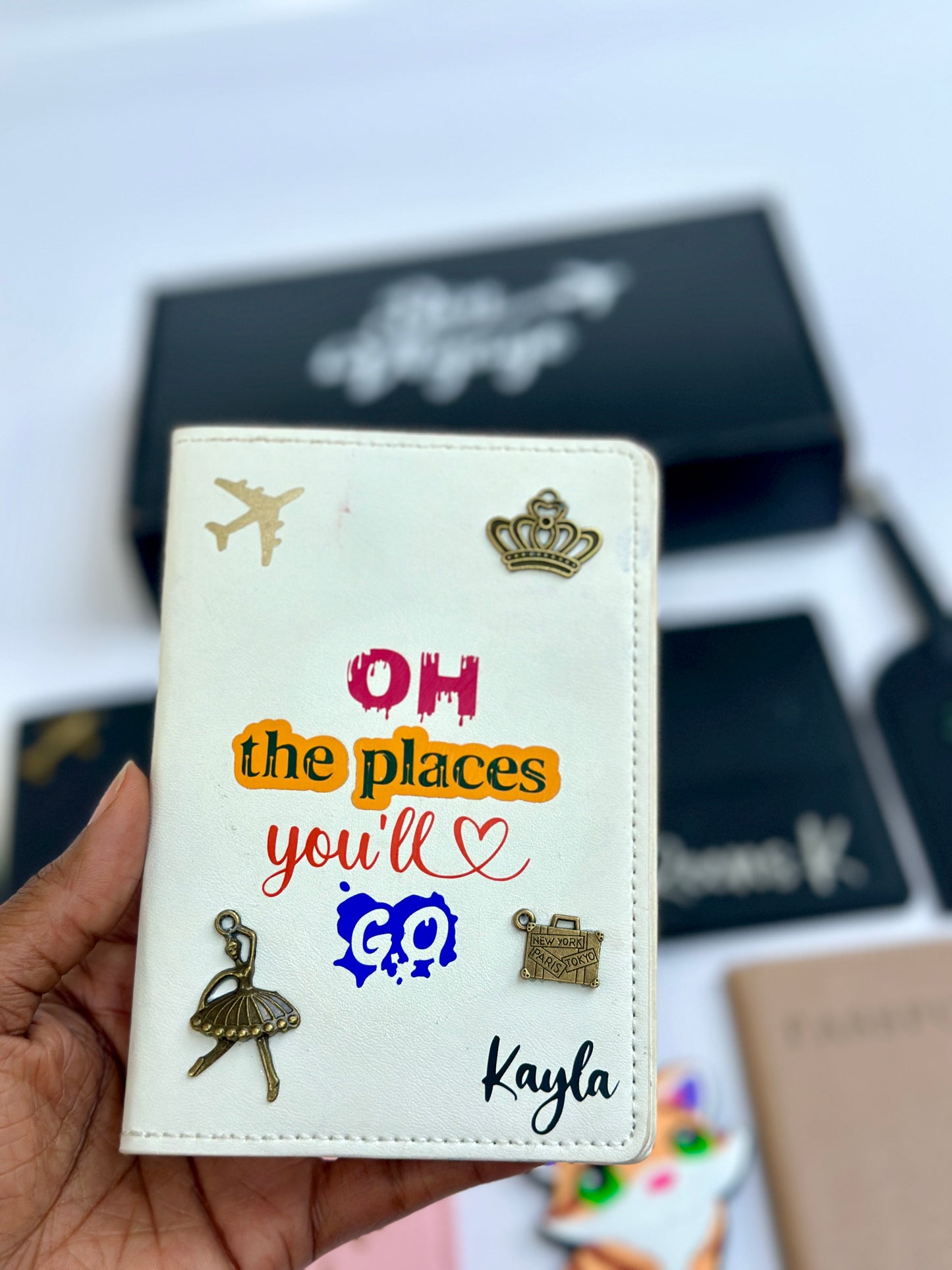 Personalized Passport cover and tag