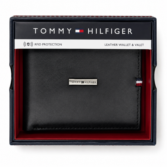 Tommy Hilfiger RFID Leather Wallet – Black
