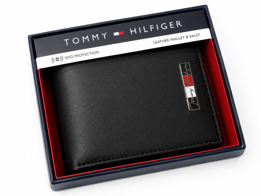 Tommy Hilfiger RFID Leather Wallet – Black