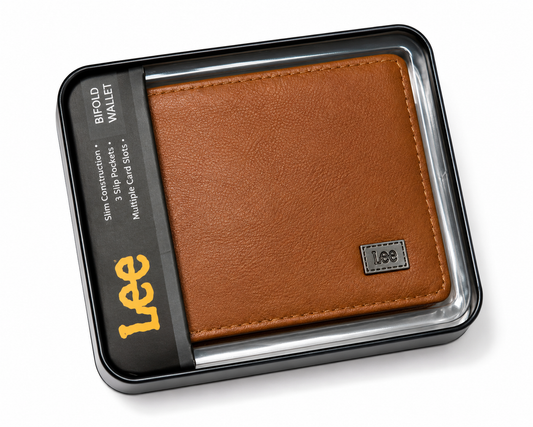 Lee Genuine Leather Bifold Wallet – Tan Brown
