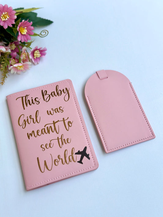 Personalized Passport Holder & Luggage Tag Set