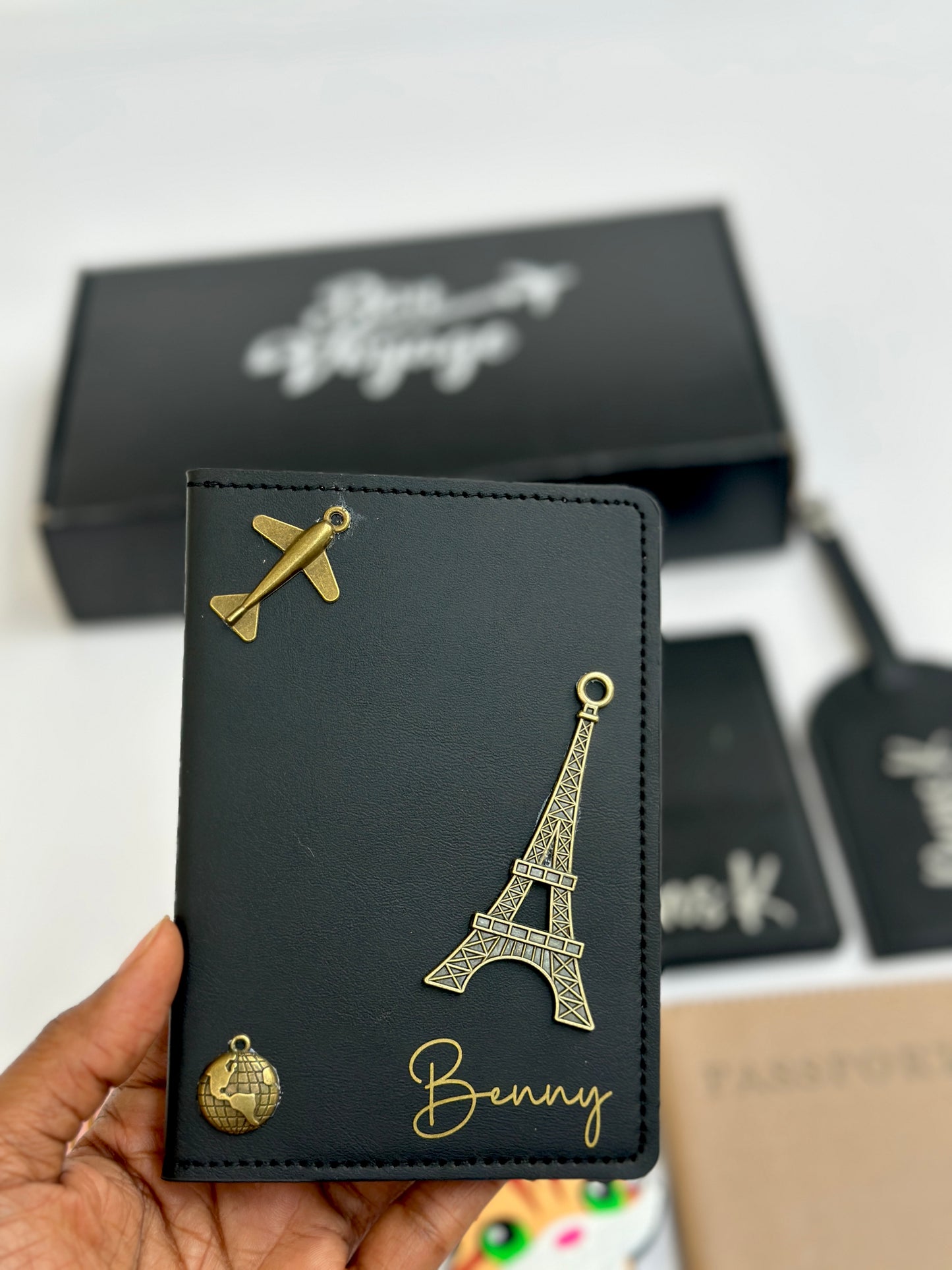 Personalized Passport cover and tag
